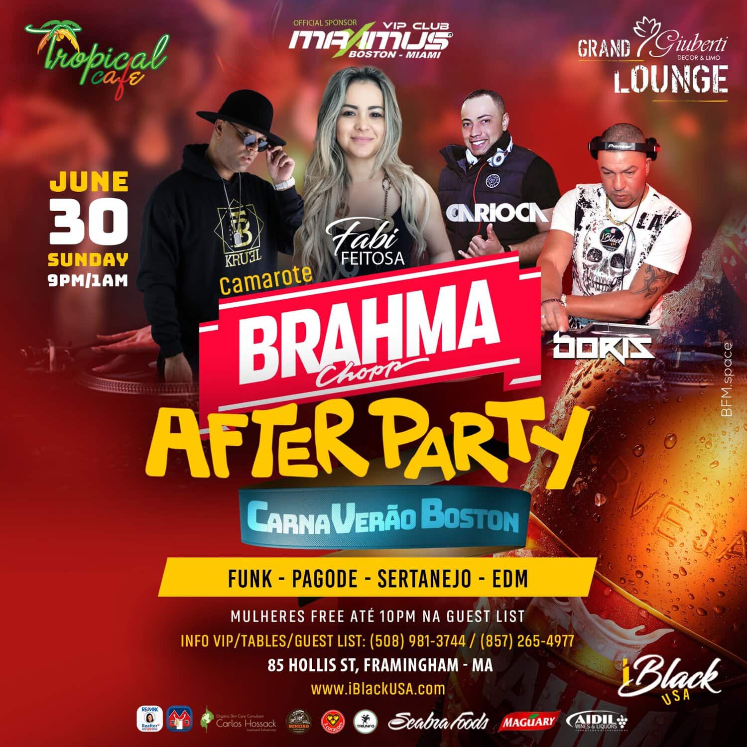 After Party Carnaverao Boston Tropical Cafe