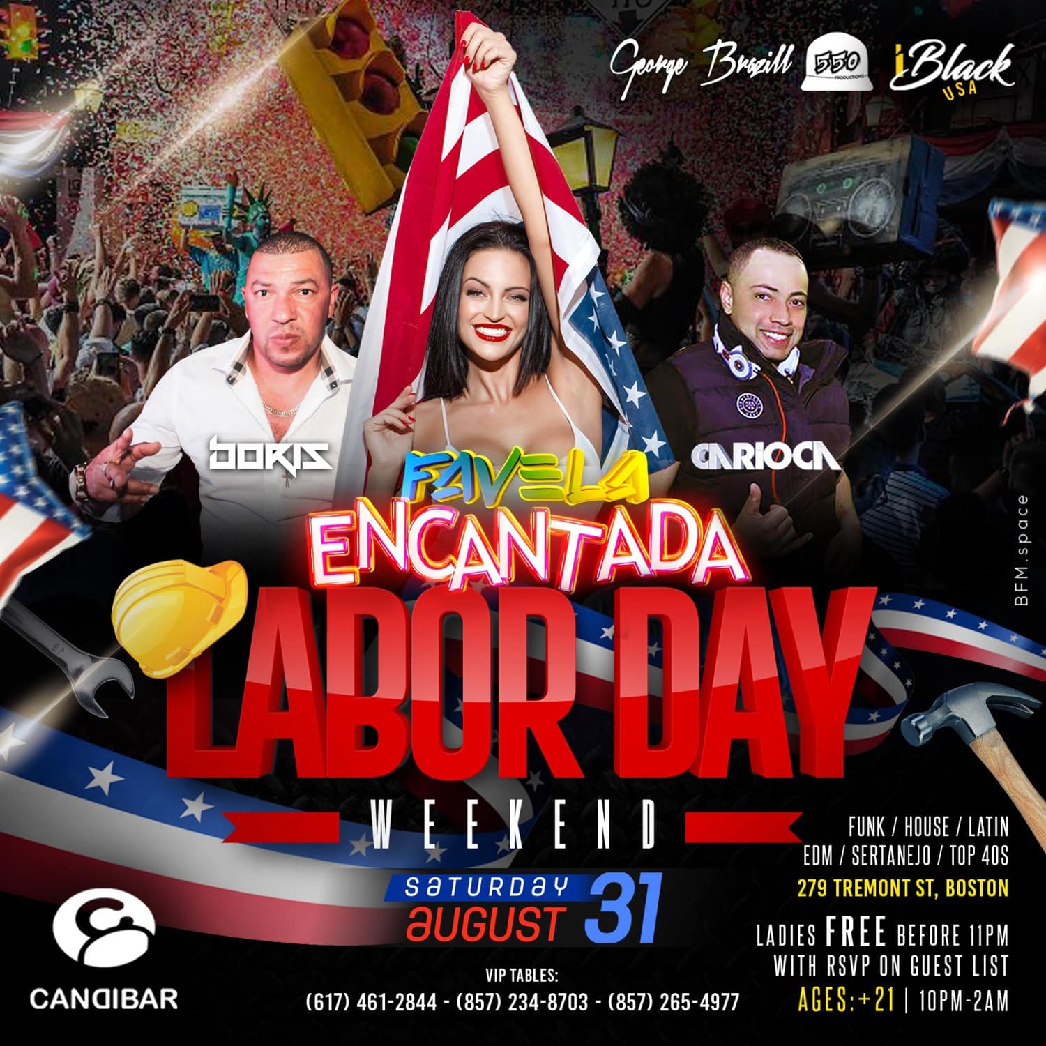 FAVELA ENCANTADA LABOR DAY 31 AGO CANDIBAR BOSTON | iBlackUSA