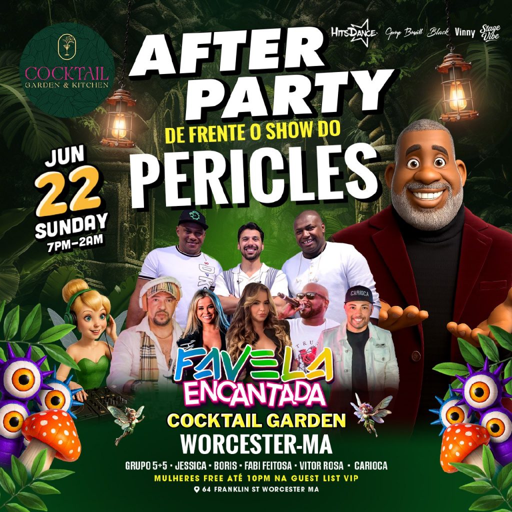 06 22 2025 After Parte Pericles Favela Encantada Cocktail Garden & Kitchen Worcester iBlackUSA